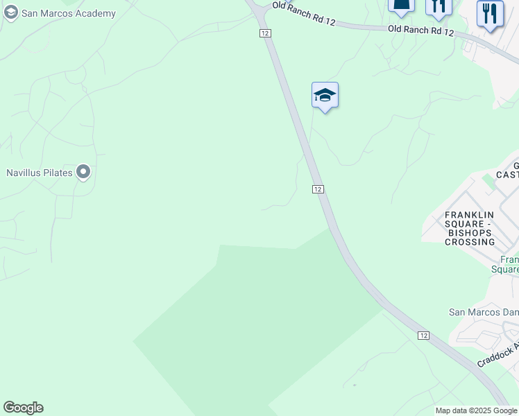 map of restaurants, bars, coffee shops, grocery stores, and more near 2309 Ranch Road 12 in San Marcos