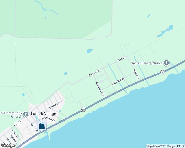 map of restaurants, bars, coffee shops, grocery stores, and more near 2516 Oleander Terrace in Carrabelle