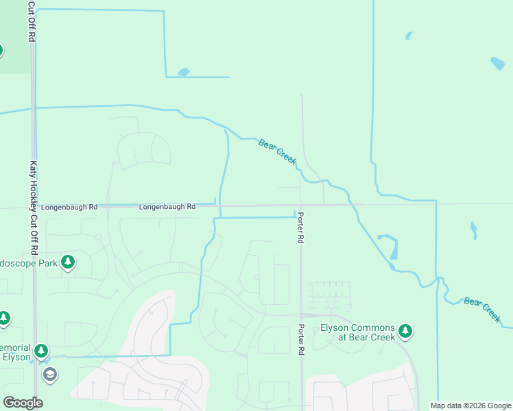 map of restaurants, bars, coffee shops, grocery stores, and more near 24907 Longenbaugh Road in Katy