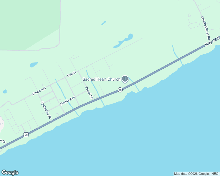 map of restaurants, bars, coffee shops, grocery stores, and more near 2631 Highway 98 East in Carrabelle