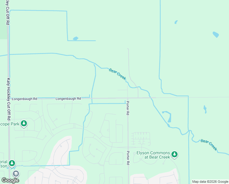 map of restaurants, bars, coffee shops, grocery stores, and more near 24110 Longenbaugh Road in Katy