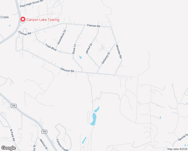 map of restaurants, bars, coffee shops, grocery stores, and more near 2014 Johnson Road in Canyon Lake