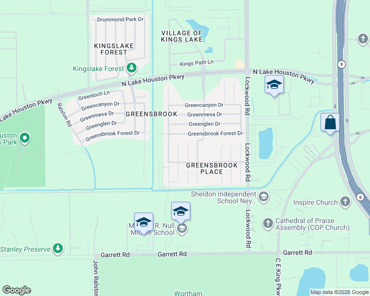 map of restaurants, bars, coffee shops, grocery stores, and more near 11731 Downey Violet Lane in Houston