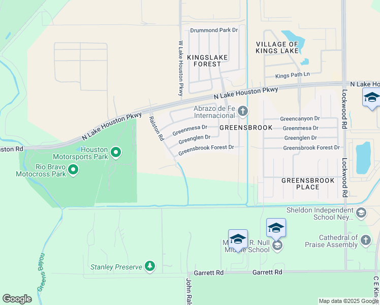 map of restaurants, bars, coffee shops, grocery stores, and more near 11806 Greensbrook Forest Drive in Houston