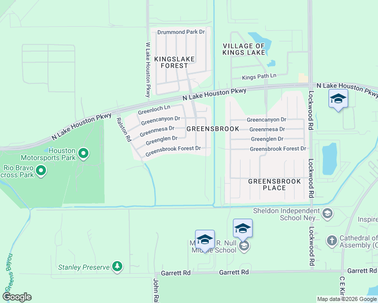 map of restaurants, bars, coffee shops, grocery stores, and more near 11958 Greensbrook Forest Drive in Houston