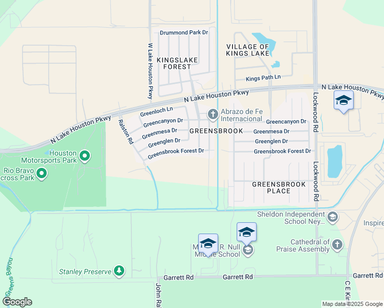 map of restaurants, bars, coffee shops, grocery stores, and more near 11958 Greensbrook Forest Drive in Houston