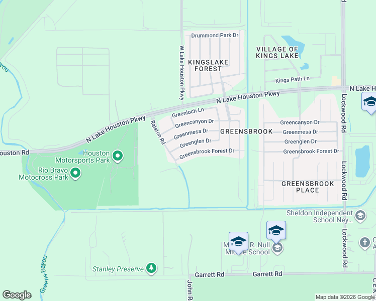 map of restaurants, bars, coffee shops, grocery stores, and more near 11803 Greensbrook Forest Drive in Houston