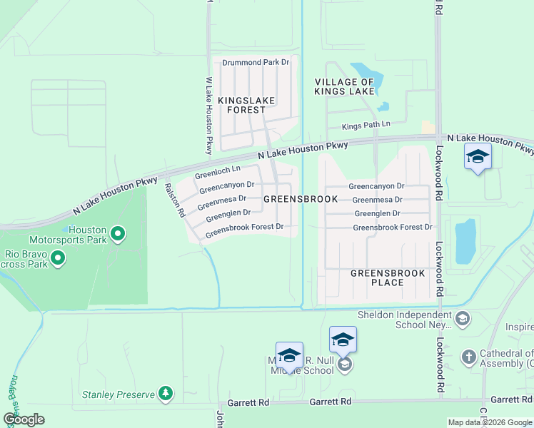 map of restaurants, bars, coffee shops, grocery stores, and more near 11958 Greensbrook Forest Drive in Houston