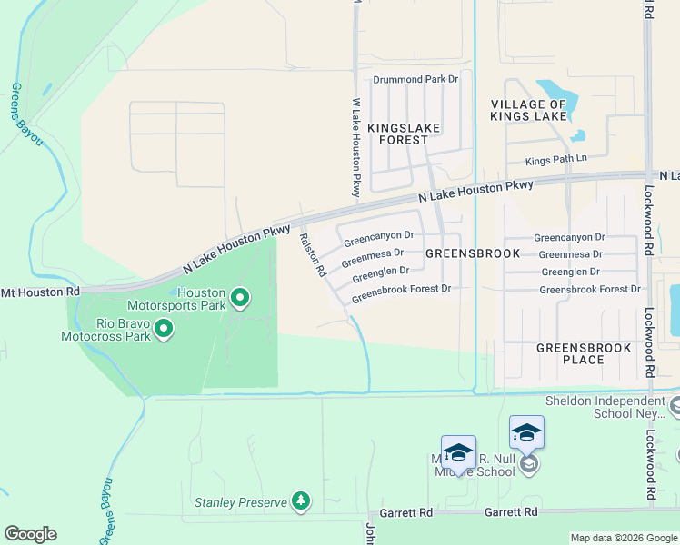 map of restaurants, bars, coffee shops, grocery stores, and more near 11703 Greenglen Drive in Houston