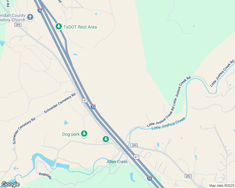map of restaurants, bars, coffee shops, grocery stores, and more near 16 Little Joshua Creek Road in Comfort