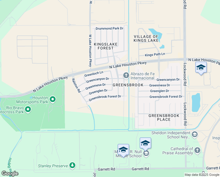 map of restaurants, bars, coffee shops, grocery stores, and more near 11947 Greenglen Drive in Houston