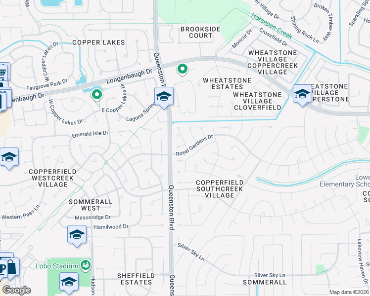 map of restaurants, bars, coffee shops, grocery stores, and more near 17003 Quiet Dale Court in Houston