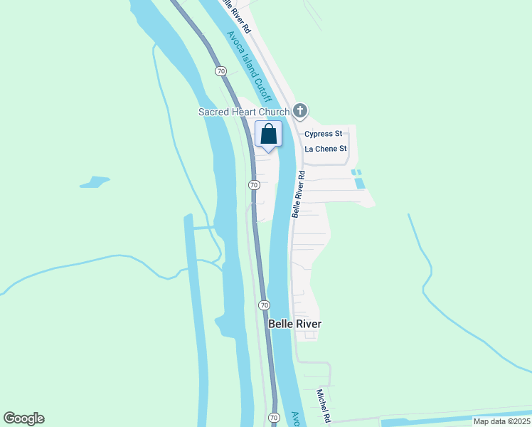 map of restaurants, bars, coffee shops, grocery stores, and more near 1237 Louisiana 70 in Pierre Part
