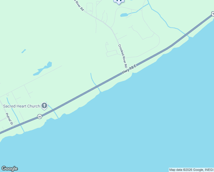 map of restaurants, bars, coffee shops, grocery stores, and more near 2790 Highway 98 East in Carrabelle