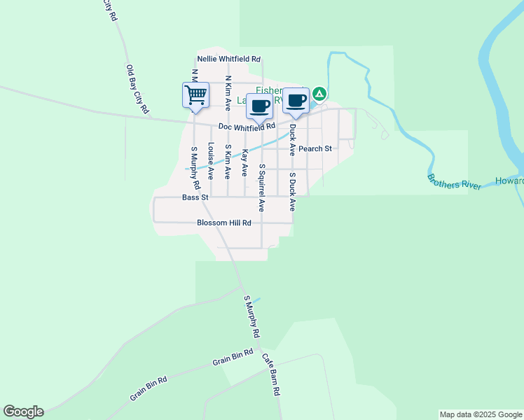 map of restaurants, bars, coffee shops, grocery stores, and more near 375 South Squirrel Avenue in Wewahitchka