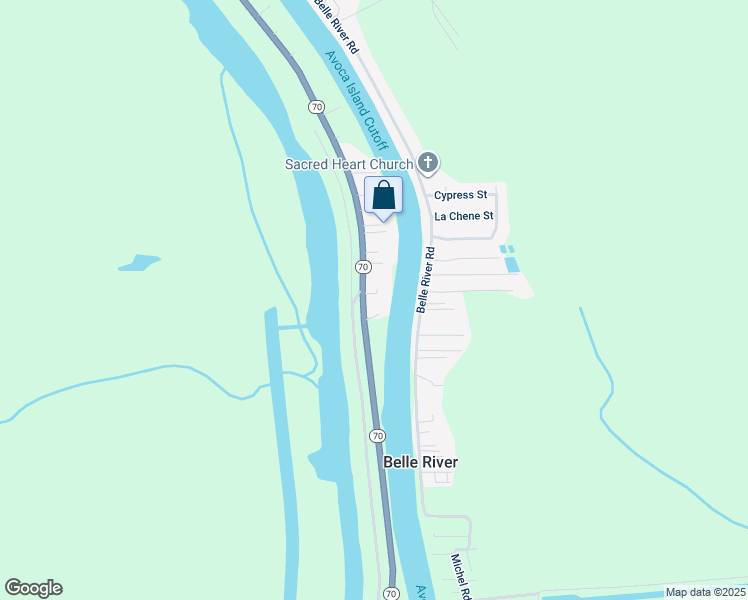map of restaurants, bars, coffee shops, grocery stores, and more near 1237 Louisiana 70 in Pierre Part