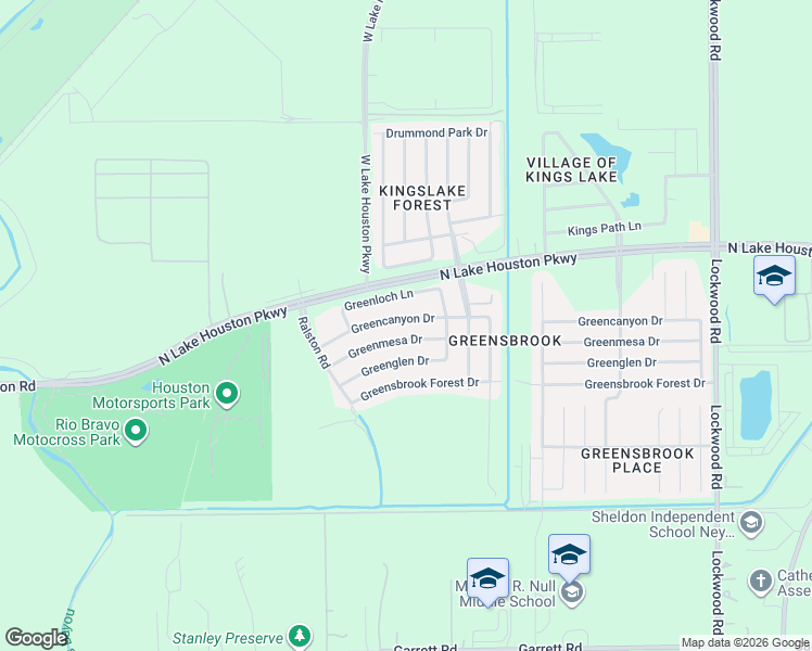 map of restaurants, bars, coffee shops, grocery stores, and more near 11914 Greencanyon Drive in Houston