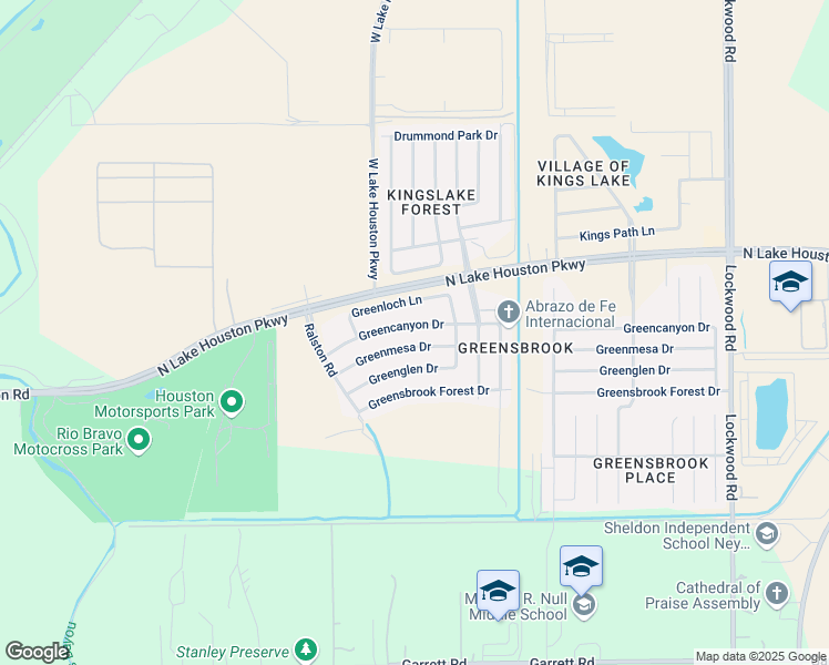 map of restaurants, bars, coffee shops, grocery stores, and more near 11914 Greencanyon Drive in Houston