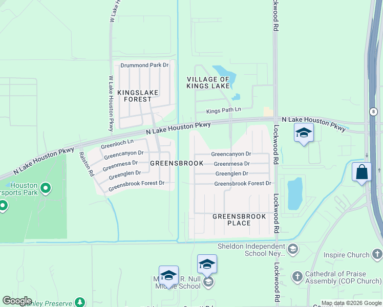 map of restaurants, bars, coffee shops, grocery stores, and more near 12003 Green Coral Drive in Houston