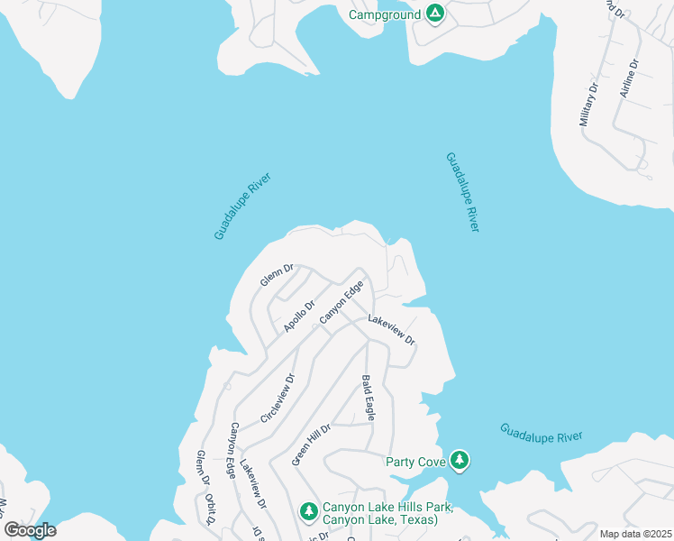map of restaurants, bars, coffee shops, grocery stores, and more near 2429 Glenn Drive in Canyon Lake
