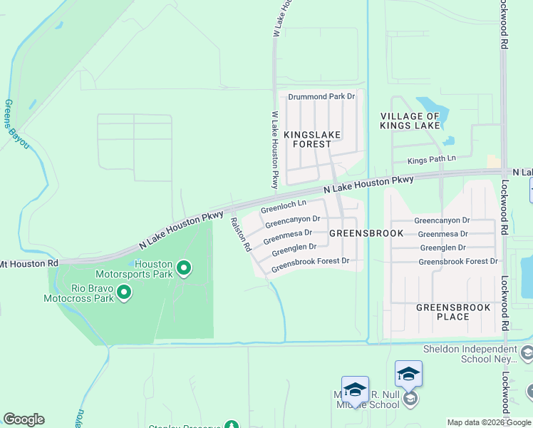 map of restaurants, bars, coffee shops, grocery stores, and more near 11823 Greenloch Lane in Houston