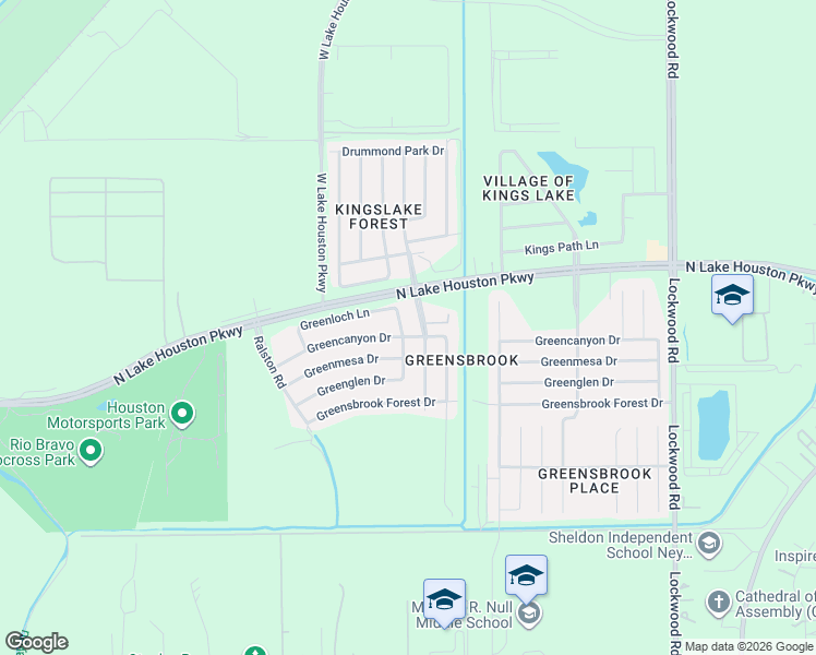 map of restaurants, bars, coffee shops, grocery stores, and more near 12027 Kingslake Forest Drive in Houston