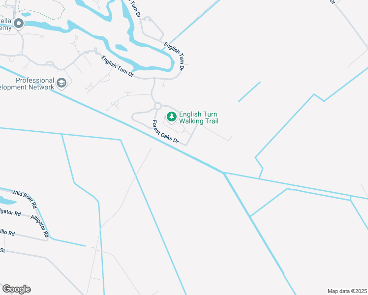 map of restaurants, bars, coffee shops, grocery stores, and more near 51 Forest Oaks Drive in New Orleans