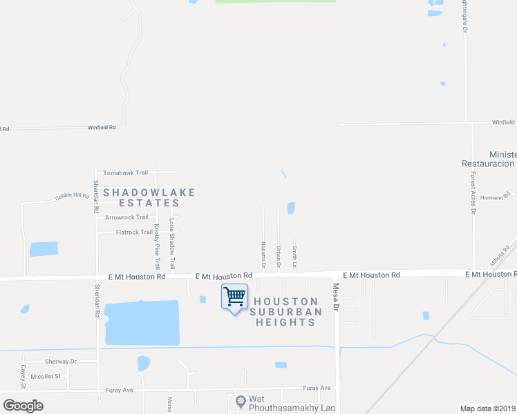 map of restaurants, bars, coffee shops, grocery stores, and more near 11818 Nanette Drive in Houston