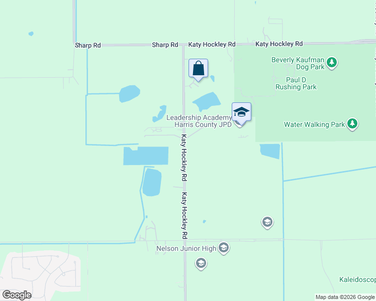 map of restaurants, bars, coffee shops, grocery stores, and more near 8412 Katy Hockley Road in Katy