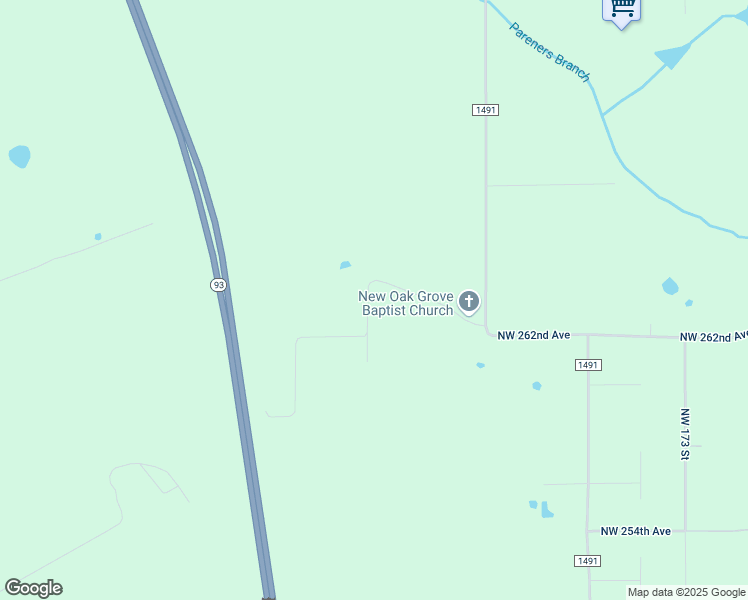 map of restaurants, bars, coffee shops, grocery stores, and more near 18505 Northwest 262 Avenue in Alachua
