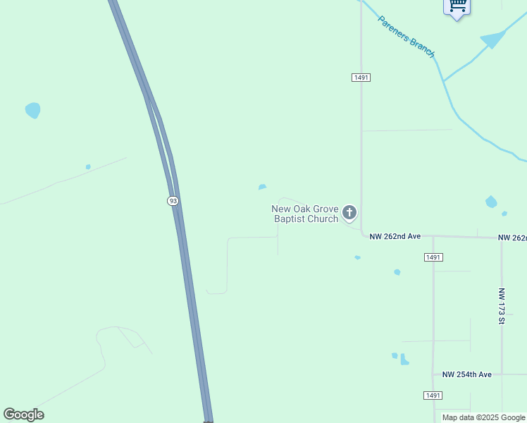 map of restaurants, bars, coffee shops, grocery stores, and more near 18505 Northwest 262 Avenue in Alachua
