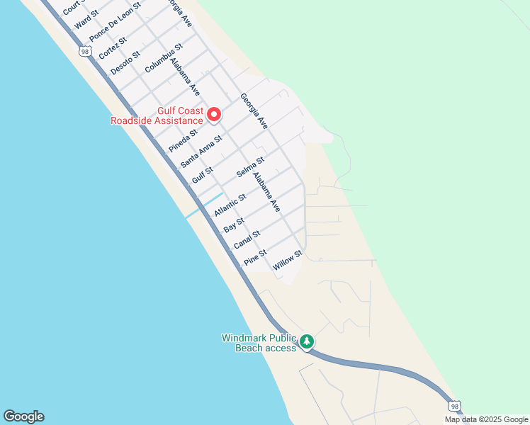 map of restaurants, bars, coffee shops, grocery stores, and more near 242 Bay Street in Port St. Joe