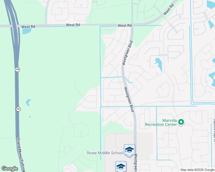 map of restaurants, bars, coffee shops, grocery stores, and more near Unnamed Road in Cypress