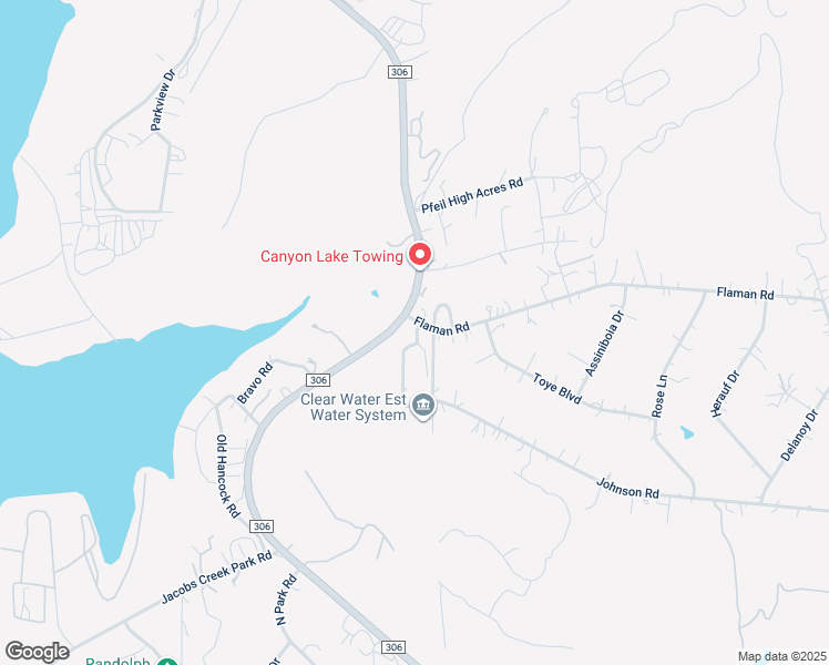 map of restaurants, bars, coffee shops, grocery stores, and more near 50 Oak Villa Road in Canyon Lake