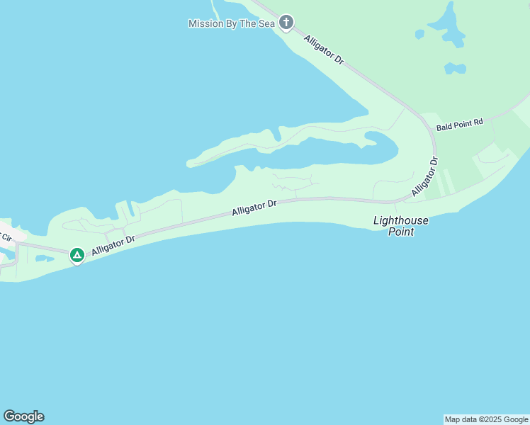 map of restaurants, bars, coffee shops, grocery stores, and more near 1177 Alligator Drive in Alligator Point