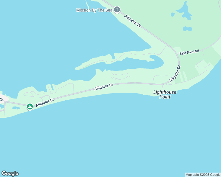 map of restaurants, bars, coffee shops, grocery stores, and more near 1177 Alligator Drive in Alligator Point