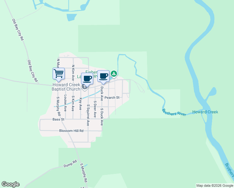 map of restaurants, bars, coffee shops, grocery stores, and more near 173 Magnolia Avenue in Wewahitchka
