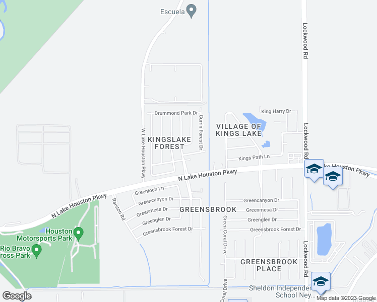 map of restaurants, bars, coffee shops, grocery stores, and more near 12011 Kings Grove Drive in Houston