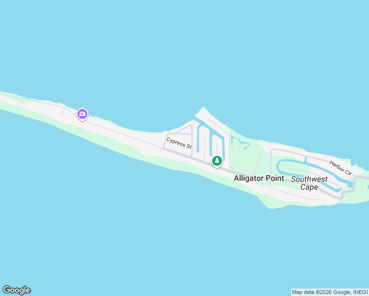 map of restaurants, bars, coffee shops, grocery stores, and more near 1447 Cypress Street in Panacea