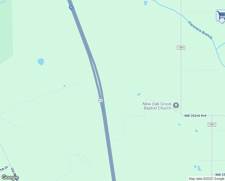 map of restaurants, bars, coffee shops, grocery stores, and more near 18604 Northwest 262 Avenue in Alachua