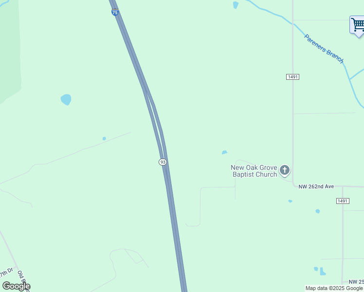 map of restaurants, bars, coffee shops, grocery stores, and more near 18604 Northwest 262 Avenue in Alachua