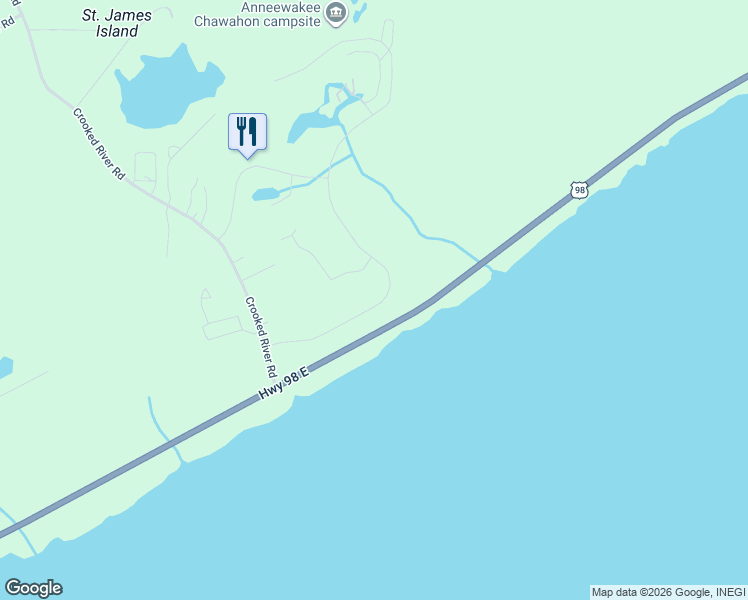 map of restaurants, bars, coffee shops, grocery stores, and more near 163 Royal Tern Way in Carrabelle