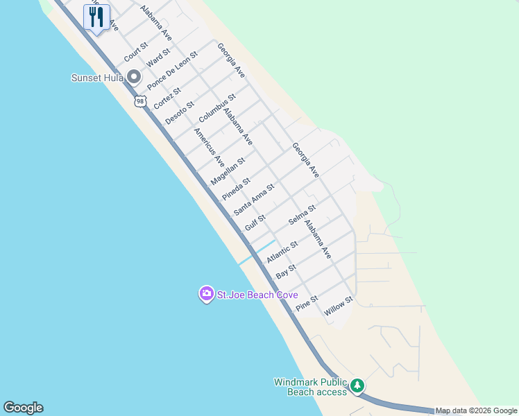 map of restaurants, bars, coffee shops, grocery stores, and more near 235 Gulf St in Port St Joe