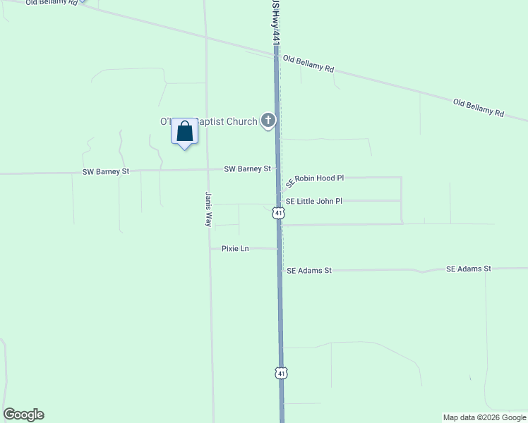 map of restaurants, bars, coffee shops, grocery stores, and more near 20872 U.S. 441 in High Springs