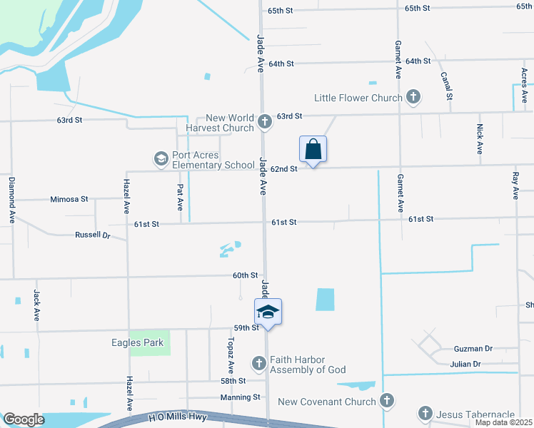 map of restaurants, bars, coffee shops, grocery stores, and more near 6212 Jade Avenue in Port Arthur