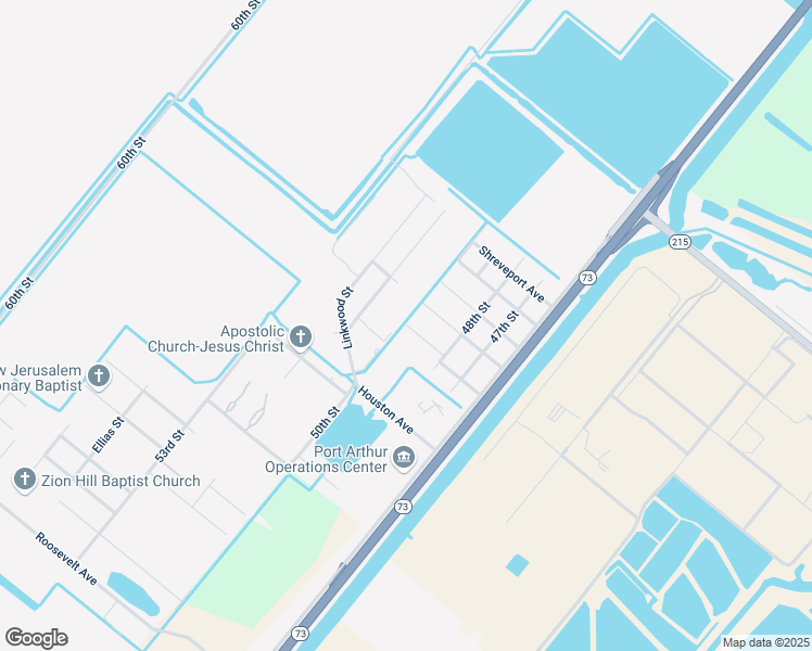 map of restaurants, bars, coffee shops, grocery stores, and more near 5036 Fort Worth Ave in Port Arthur
