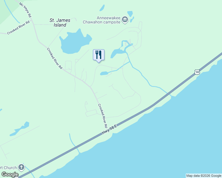 map of restaurants, bars, coffee shops, grocery stores, and more near White Pelican Way in Carrabelle