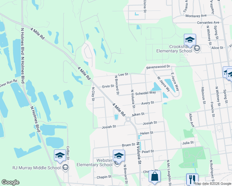 map of restaurants, bars, coffee shops, grocery stores, and more near 1101 North Brevard Street in St. Augustine