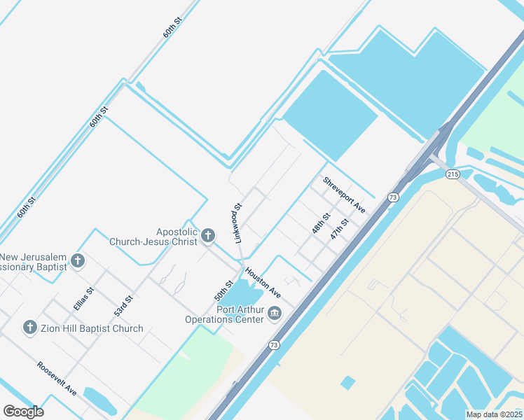map of restaurants, bars, coffee shops, grocery stores, and more near 5036 Fort Worth Ave in Port Arthur