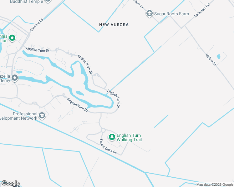 map of restaurants, bars, coffee shops, grocery stores, and more near 2000001 English Turn Drive in New Orleans